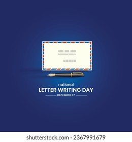 National Letter Writing Day. letter writing day creative concept.