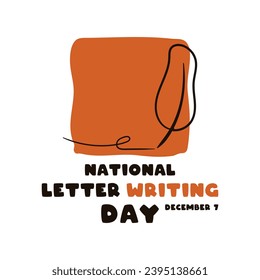 National Letter Writing Day. December 7. Eps 10.