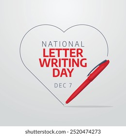 National Letter Writing Day vector design template good for celebration usage. National Letter Writing Day design. flat design. eps 10.