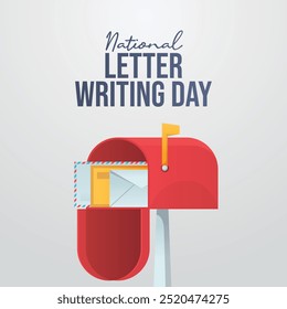 National Letter Writing Day vector design template good for celebration usage. National Letter Writing Day design. flat design. eps 10.