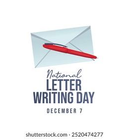 National Letter Writing Day vector design template good for celebration usage. National Letter Writing Day design. flat design. eps 10.