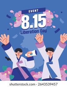 Modelo de Ilustração do Dia da Libertação Nacional 