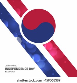 National Liberation Day of Korea. Korean Gwangbokjeol. Abstract background South Korea independence day. Abstract glowing background
