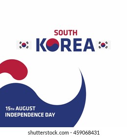 National Liberation Day Of Korea. Korean Gwangbokjeol. Abstract Background South Korea Independence Day. Country Flag Creative Shape Background