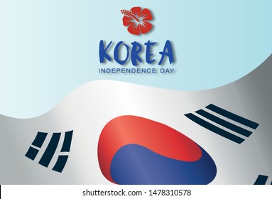 National Liberation Day of Korea. South Korea independence day. Vector