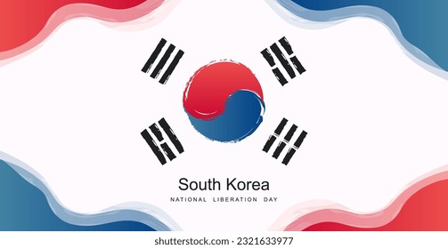 National Liberation day of South Korea (Gwangbokjeol) banner template