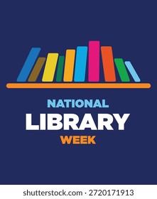 Día Nacional de la Biblioteca. Ilustración vectorial.