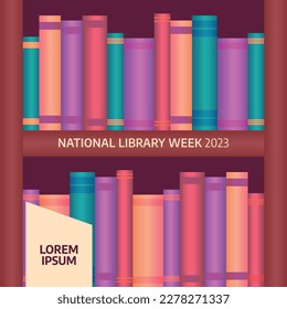 National Library Week Vector Illustration