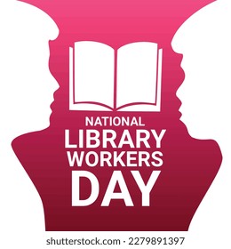 National Library Workers Day. Holiday concept. Template for background, banner, card, poster with text inscription.