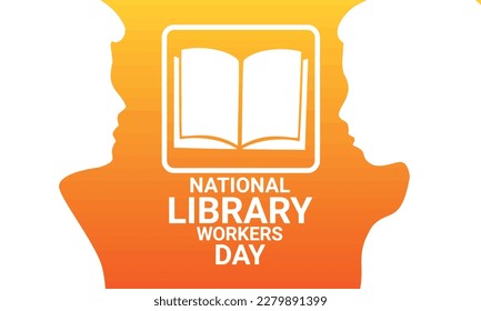 National Library Workers Day. Holiday concept. Template for background, banner, card, poster with text inscription. Vector EPS10 illustration.