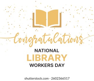 National Library Workers Day, Template for background, banner.