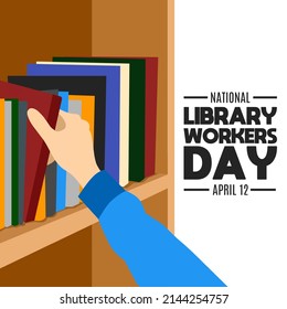 National library workers day vector illustration. Suitable for Poster, Banners, campaign and greeting card.