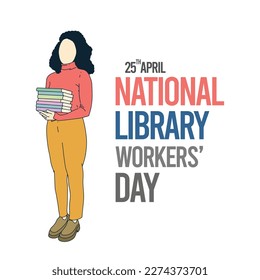 National Library Workers Day Vector Template, perfect for office, company, school, social media, advertising, printing and more