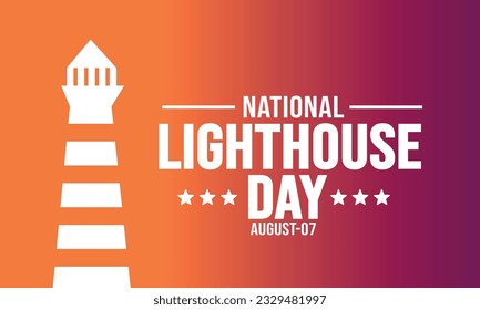 National Lighthouse Day background template. Holiday concept. background, banner, placard, card, and poster design template with text inscription and standard color. vector illustration.