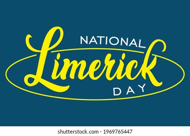 National Limerick day, Holiday concept. Template for background, banner, card, poster, t-shirt with text inscription, vector eps.