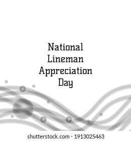 Nationale Illustration zum Tag der Lineman-Wertschätzung Geeignet für Grußkartenposter und Banner