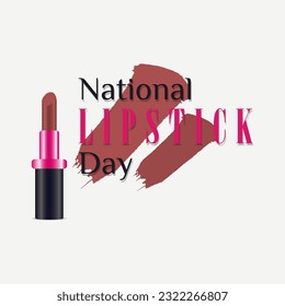 National Lipstick Day Design Vector Illustration