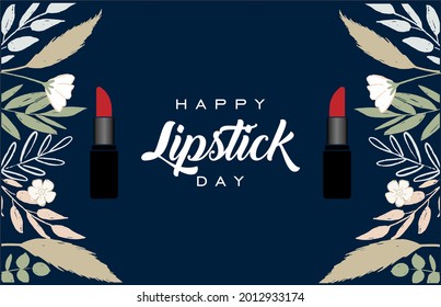 National Lipstick Day. Holiday concept. Template for background, Web banner, card, poster, t-shirt with text inscription