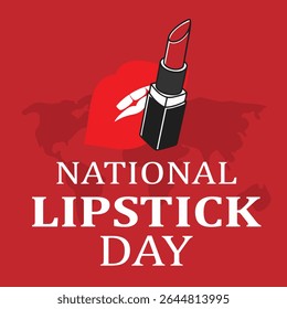 National Lipstick Day with Lip Icon Theme