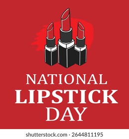 National Lipstick Day with Red Lipstick
