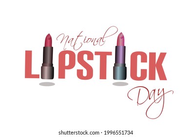 National lipstick day vector illustration, suitable fro web banner or printing campaign