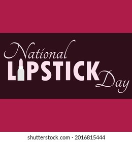 National lipstick day vector illustration.  great for greeting card, banner and poster