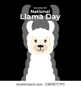 National Llama Day  Vector Design for Background, Amazing Llama Character Illustration