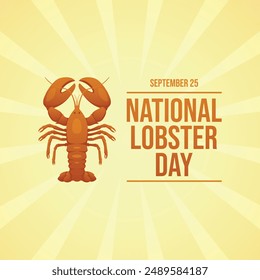 National Lobster Day vector design template good for celebration usage. National Lobster Day design. flat design. eps 10.