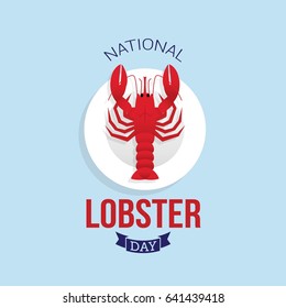 National Lobster Day Vector Design.