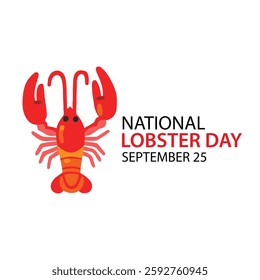 National lobster day. Vector illustration of lobster day , poster design. September 25