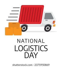 Plantilla de diseño del Día Nacional de la Logística para uso de celebración. plantilla de diseño de día de logística. diseño plano. vector eps 10.