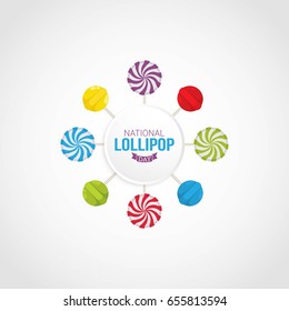 National Lollipop Day Vector Illustration