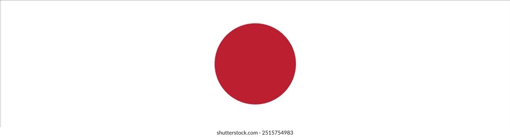 National Long rectangular flag of Japan vector design and illustration 