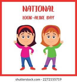 National Look-Alike Day. Design suitable for greeting card poster and banner