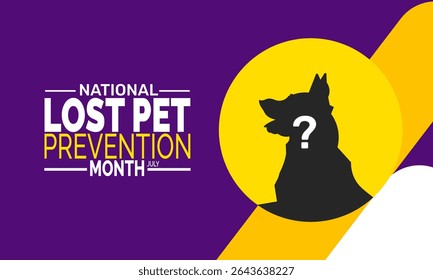 
National Lost Pet Prevention Month background illustration. Holiday concept. Utilize  for  background, banner, placard, card, and poster design template with  professional  illustraion design 