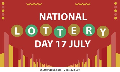 National Lottery Day vector banner design illustration