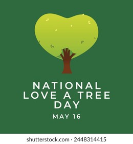 National Love a Tree Day desgin template. tree vector design. eps 10. love tree day illustration. flat design.