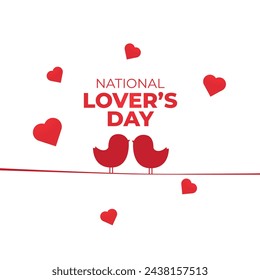 National Lovers Day design template good for celebration usage. lovers design illustration. vector eps 10. flat design.