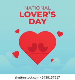 National Lovers Day design template good for celebration usage. lovers design illustration. vector eps 10. flat design.