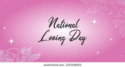 National Loving Day good for National Loving Day celebration. flat design. flyer design.flat illustration.