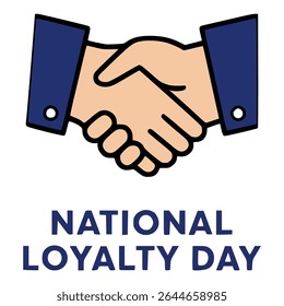 national loyalty day celebration poster banner flat color vector illustration template design