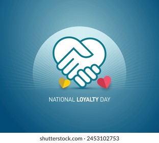 National Loyalty Day. National Loyalty Day with USA flag and typography, banner, poster, social media post, template, t-shirt design etc. 