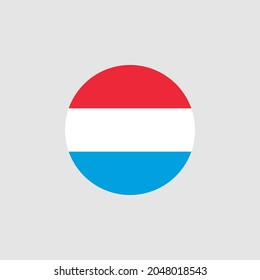National Luxembourg flag, official colors and proportion correctly. Vector illustration. EPS10.