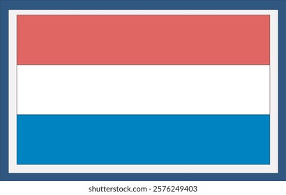 National Luxembourg	 flag, official colors and proportion correctly. National Luxembourg	 flag. Vector illustration. Luxembourg	 flag vector icon, simple, flat design for web or mobile app.