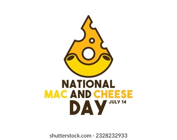 National Mac and Cheese Day. July 14. Eps 10.