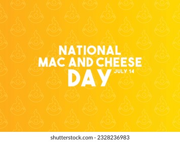 National Mac and Cheese Day. July 14. Seamless pattern. Gradient background. Eps 10.