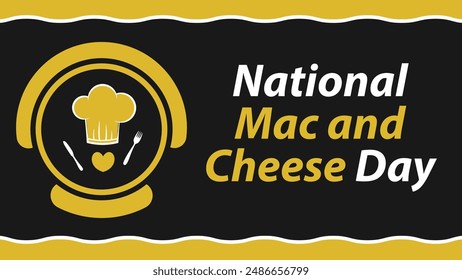 National Mac and Cheese Day vector banner design illustration.