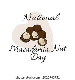 National Macadamia Nut Day Useful Popular Stock Vector (Royalty Free ...