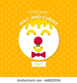 National Macaroni and Cheese Day Vector Illustration. Suitable for poster, banner, campaign, and greeting card
