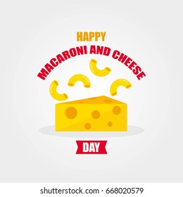 National Macaroni and Cheese Day Vector Illustration. Suitable for poster, banner, campaign, and greeting card
